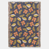 Warm Falling Autumn Leaves met Flowers Deken (Voorkant Verticaal)
