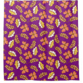 Warm Falling Autumn Leaves met Flowers Douchegordijn (Voorkant)