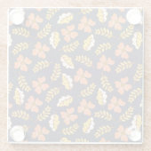 Warm Falling Autumn Leaves met Flowers Glazen Onderzetter (Achterkant)