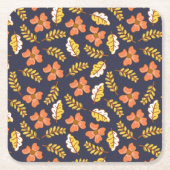 Warm Falling Autumn Leaves met Flowers Kartonnen Onderzetters (Voorkant)