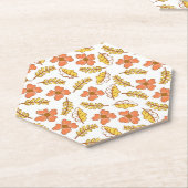 Warm Falling Autumn Leaves met Flowers Kartonnen Onderzetters (Schuin)