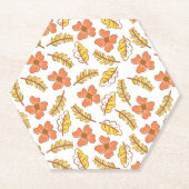 Warm Falling Autumn Leaves met Flowers Kartonnen Onderzetters (Voorkant)