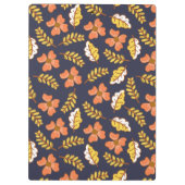 Warm Falling Autumn Leaves met Flowers Klembord (Achterkant)