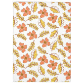 Warm Falling Autumn Leaves met Flowers Klembord (Achterkant)