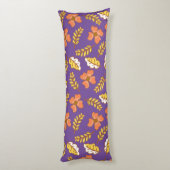 Warm Falling Autumn Leaves met Flowers Lichaamskussen (Achterkant (Verticaal))