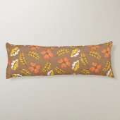 Warm Falling Autumn Leaves met Flowers Lichaamskussen (Achterkant)