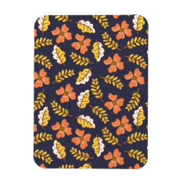 Warm Falling Autumn Leaves met Flowers Magneet