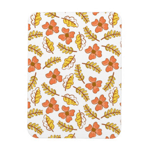 Warm Falling Autumn Leaves met Flowers Magneet