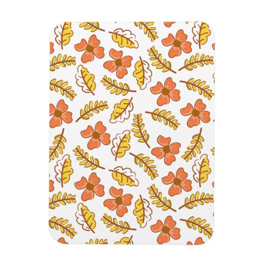 Warm Falling Autumn Leaves met Flowers Magneet (Verticaal)