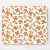 Warm Falling Autumn Leaves met Flowers Muismat (Voorkant)