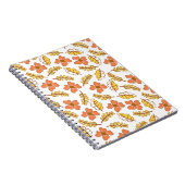 Warm Falling Autumn Leaves met Flowers Notitieboek (Rechterzijde)