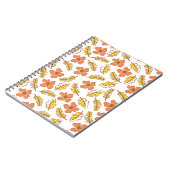 Warm Falling Autumn Leaves met Flowers Notitieboek (Linkerzijde)