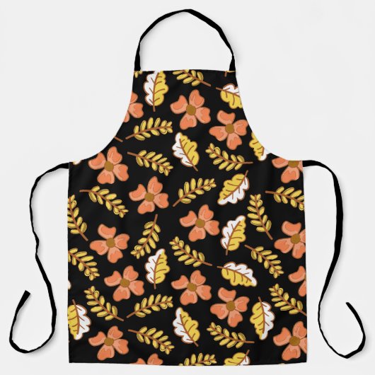 Warm Falling Autumn Leaves met Flowers Schort (Voorkant)