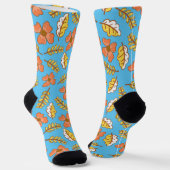 Warm Falling Autumn Leaves met Flowers Sokken (Gebogen)