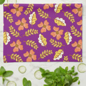 Warm Falling Autumn Leaves met Flowers Theedoek (Gevouwen)