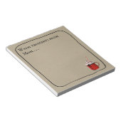 Warm Fancy warme chocoladegedachten Notitieblok (Schuin)