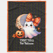 Warm First Halloween Naam toevoegen Baby Fleece Deken