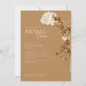 Warm Floral Caramel Vrijgezellenfeest Kaart (Voorkant)