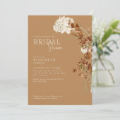 Warm Floral Caramel Vrijgezellenfeest Kaart (Staand voorkant)