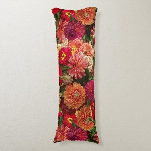 Warm Floral Lichaamskussen (Voorkant Verticaal)