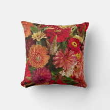 Warm Floral met groen omkeerbaar Sierkussen