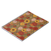 Warm Floral Patterned Notebook Notitieboek (Linkerzijde)