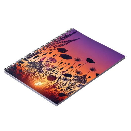 Warm Floral Patterned Notebook Notitieboek (Linkerzijde)