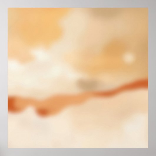 Warm Flow Abstract Poster (Voorkant)