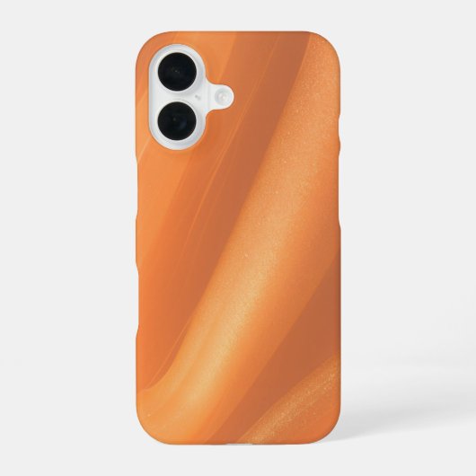 Warm Flowing Orange Abstract Marble Phone Case iPhone 16 Hoesje (Achterkant)