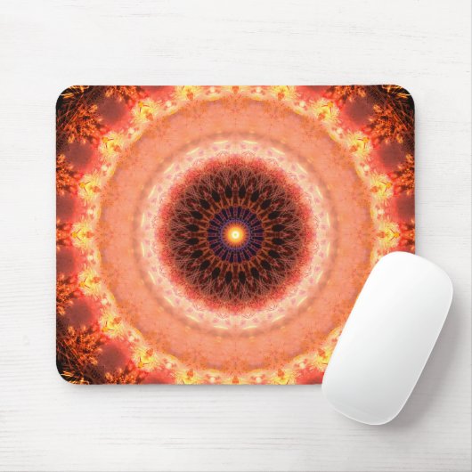 Warm Fractal Reflections Muismat (Met muis)