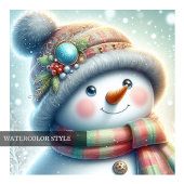 Warm funny snowman invite holiday party digital kaart