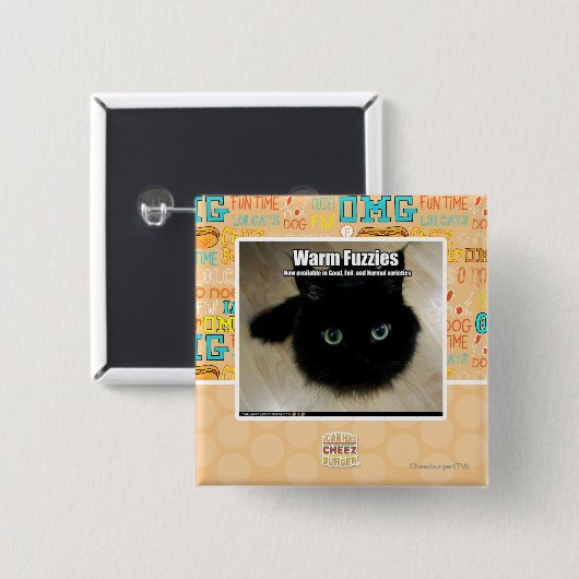 Warm Fuzzies Vierkante Button 5,1 Cm (Voorkant /achterkant)
