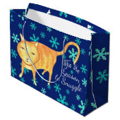 Warm Fuzzies & Winter Flurries Christmas Cat Groot Cadeauzakje (Achterkant Gekanteld)