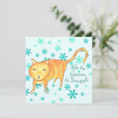 Warm Fuzzies & Winter Flurries Kerstkaart (Staand voorkant)