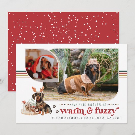 Warm & Fuzzy | Kerstkaart met huisdier (Voorkant / Achterkant)