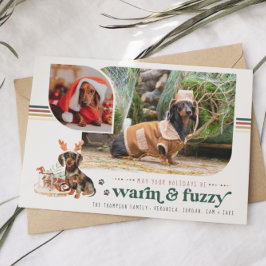 Warm & Fuzzy | Pet Holiday-fotokaart Feestdagenkaart