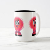 Warm Fuzzy Tweekleurige Koffiemok (Voorkant rechts)