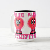 Warm Fuzzy Tweekleurige Koffiemok (Voorkant links)