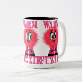 Warm Fuzzy Tweekleurige Koffiemok (Voorkant rechts)