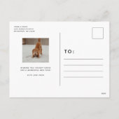 Warm fuzzy wenst briefkaart van de feestelijke hui (Achterkant)