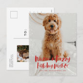 Warm fuzzy wenst briefkaart van de feestelijke hui (Voorkant / Achterkant)