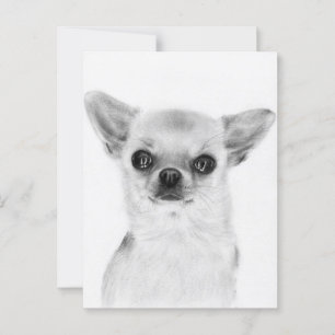 Warm Gaze - Met de hand geschilderde Chihuahua-kun Briefkaart