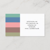 Warm gedempte kleuren Logo Persoonlijke foto Visitekaartje (Achterkant)