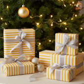 Warm geel en wit gestreept inpakpapier