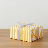 Warm geel en wit smalle strepen inpakpapier vel