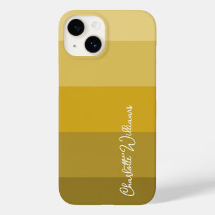 WARM GEEL GOLD KLEUR STRIPE LIJN PATRONAAM Case-Mate iPhone 14 HOESJE