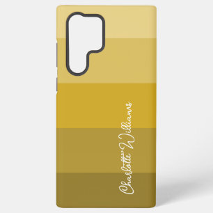 WARM GEEL GOLD KLEUR STRIPE LIJN PATRONAAM SAMSUNG GALAXY HOESJE