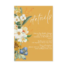 Warm geel Lente Tuin Wildbloemen bruiloft