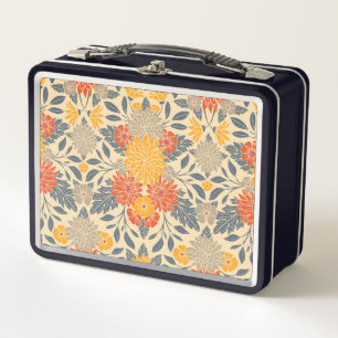 Warm Geel, Oranje en blauw Floral
