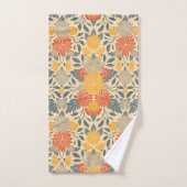 Warm Geel, Oranje en blauw Floral Bad Handdoek (Handdoek)